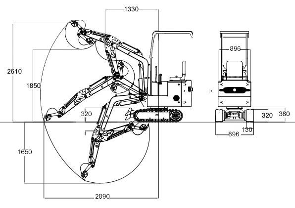 Mini Small Garden Excavator Digging Work