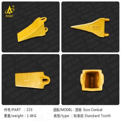 22s Hitachi Ex60/75 Series Standard Bucket Tooth Point, Construction Machine Spare Part, Excavator and Loader Bucket Adapter and Tooth
