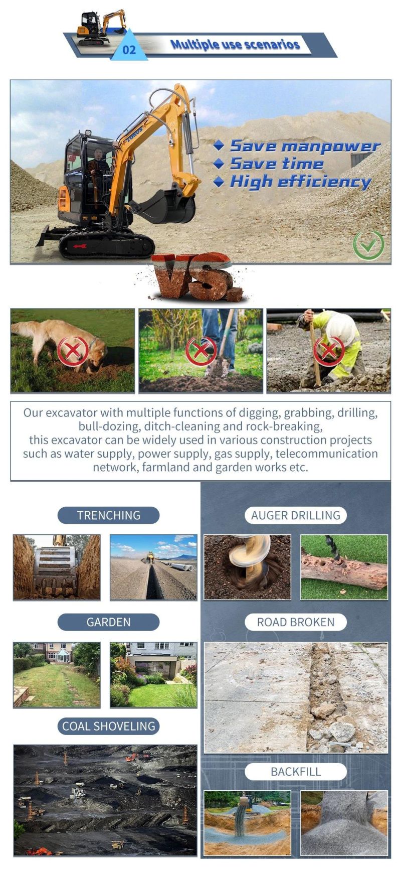Latest Type Wholesale Energy Saving Excavator Steel Track
