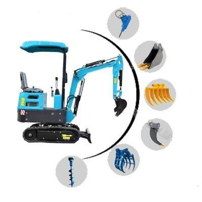 Shandong Shanding Factory 1 Ton Mini Micro Digger Excavator with Boom Sway Function SD12D