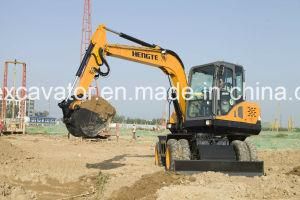 Wheel Excavator Moving Type 7 Tons Wheel Excavator Ht75W for Sale