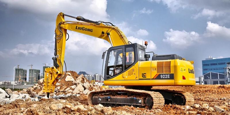 Construction Machinery New Digger Liugong Clg922e 21 Ton Hydraulic Crawler Excavator with Hammer