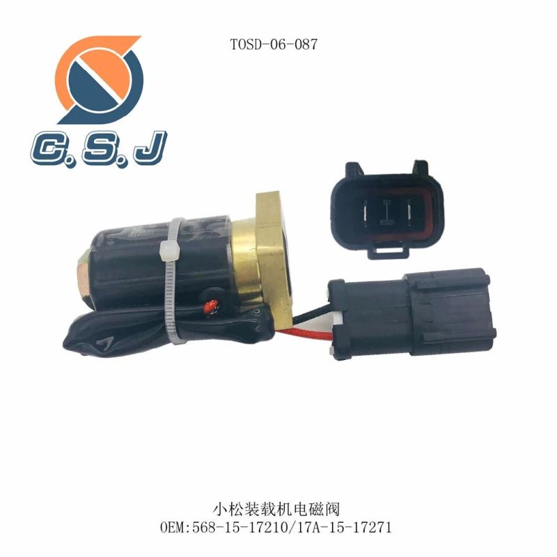 Solenoid Valve 568-15-17210 for Komatsu Wheel Loader Wa200-1 Wa300-1 Wz380-1