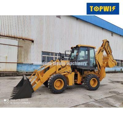 New Design 4 Wheel Drive Mini Tractor Wheel Backhoe Loader for Sale