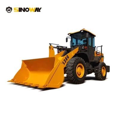 3 Tonne Mini Wheel Loader Compact Front End Loader with Small Shovel Bucket