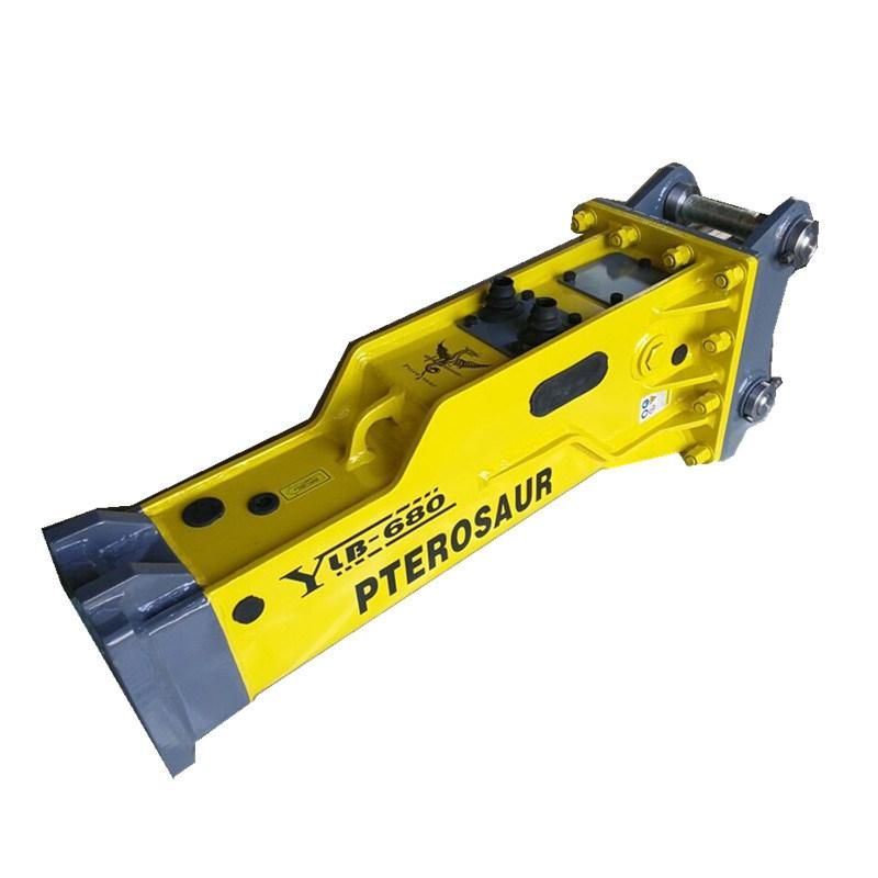 Yantai Baicai 68mm Chisel Box Type Hydraulic Rock Hammer Breaker for Excavator