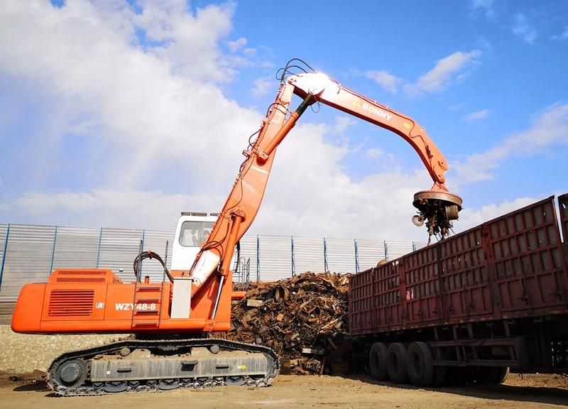 48ton Crawler Grabbing Crane China Material Handler Excavator with Magnet Devices for Scrap Steel