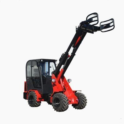 Chinese Small Telescopic Boom Wheel Loader with CE 1.5 Ton Capacity Skid Steer Attachments Plate