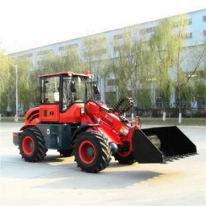 4 Wheeled Small Front Wheel Loader Tl1500 Small Farm Loader with Telescopic Boom