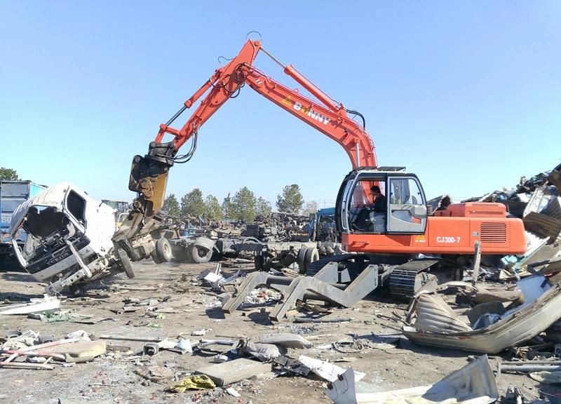 BONNY New CJ320-8 32ton Crawler Hydraulic Dismantling Machine for Scrap Cars Waste Automobile Scrapped Vehicle