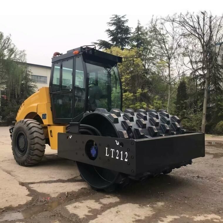 High Quality Construction Machinery Lt212 12 Tons Mechanical Drive Single Drum Vibratory Road Roller with Padfoot for Sale