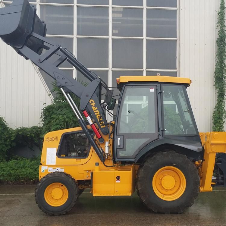 Changlin Mini Wheel Tractor 630A 1cbm Backhoe Loader with Front End Loader