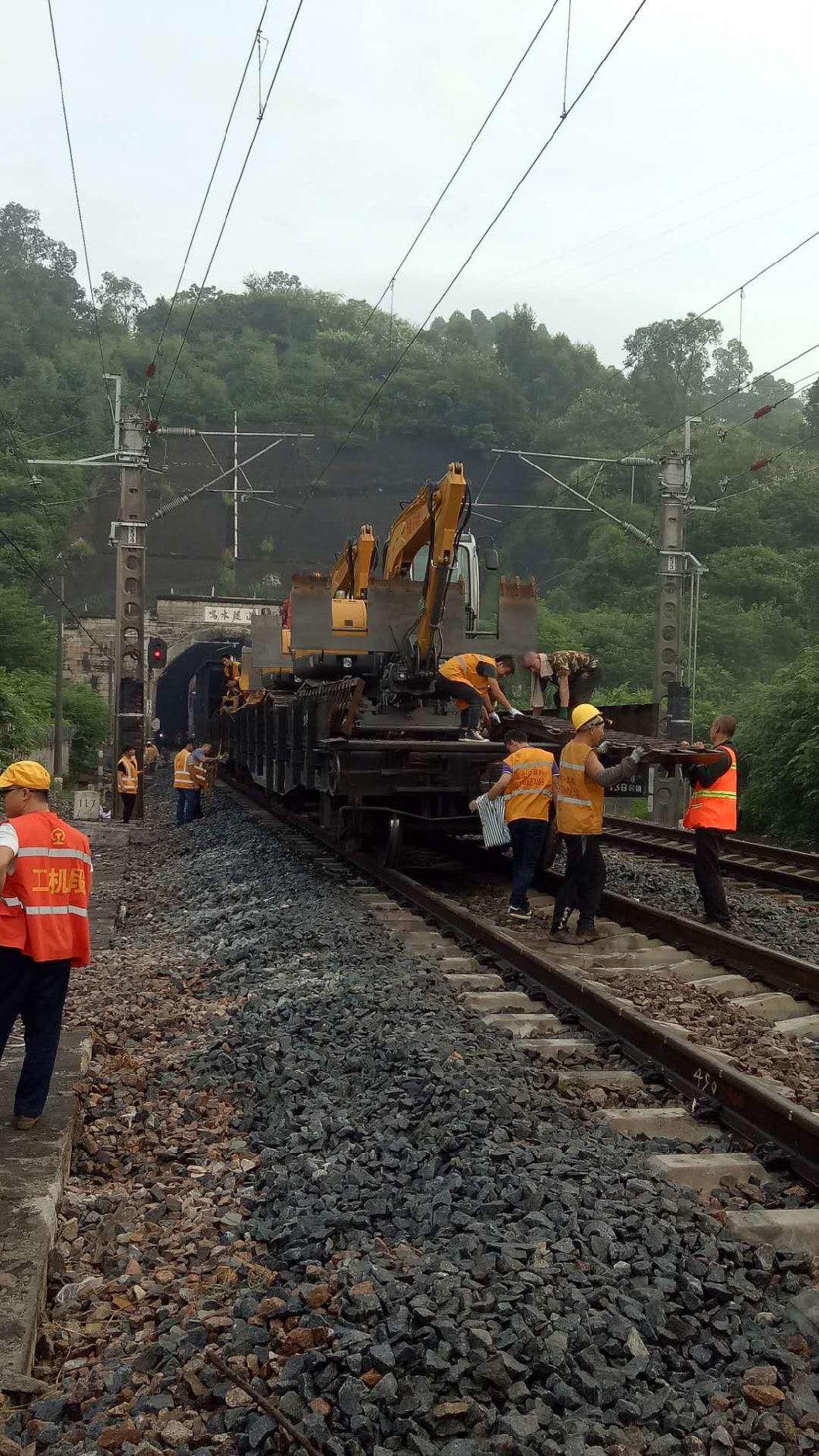 Jg80L Railway Excavator with Sleeper Changer Hirail Maintenance Machinery