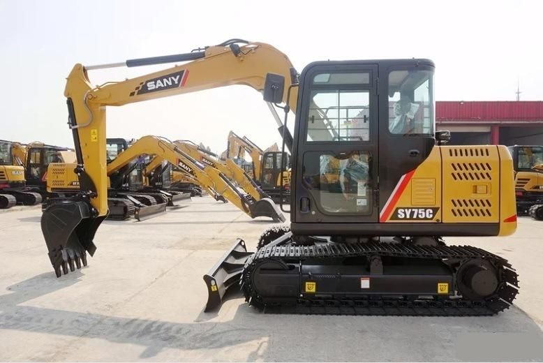 Used Excavator 7 Ton Crawler Hydraulic Crawler Small Mini Excavator Good Work Running Mining Secondhand Excavadora Usada Sany Sy75c Pell Producto Excavators