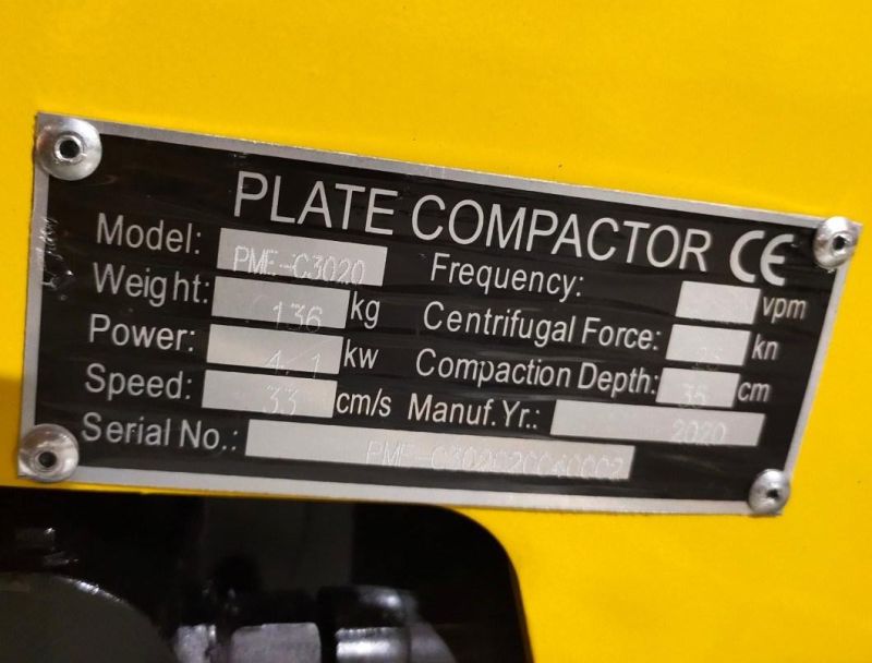 Factory Hot Selling Pme-Cy150 Hydraulic Reversible Plate Compactor