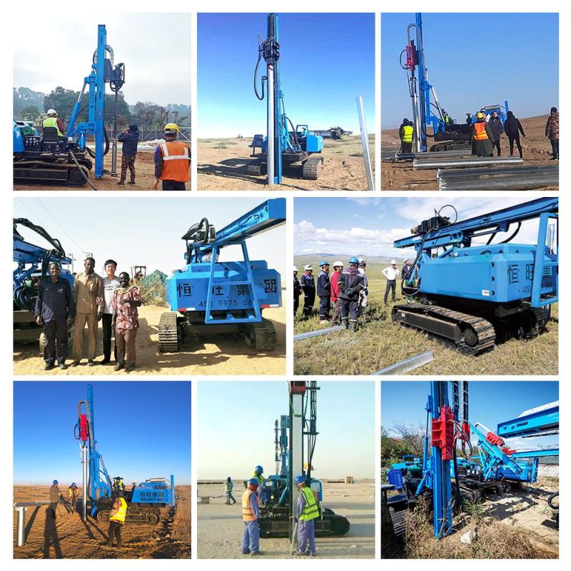 Pile Length 6m Hydraulic Mechanical Solar Impact Hammer Solar Pile Driver Used in Piling Projects in Farms, Pastures, Orchards, etc