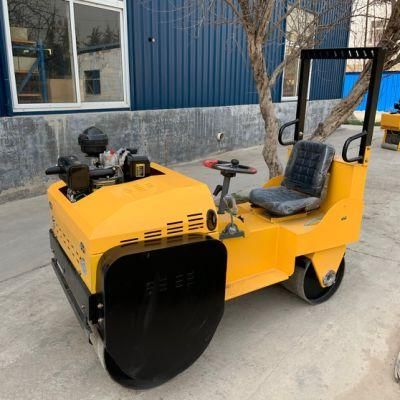 CE Diesel Engine Full Hydraulic Man Driving 1 Ton 1000kg Double Drum Tandem Asphalt Road Roller Compactor Good Price