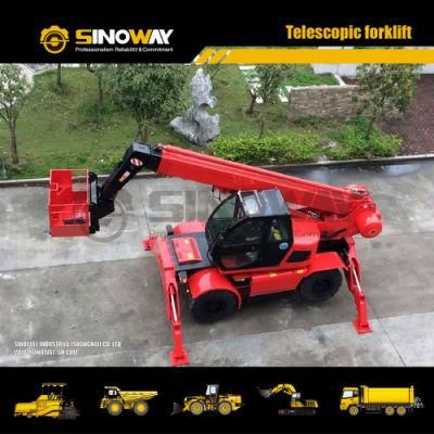 4ton Mini Rotating Forklift Telehandler Rotary Small Rough Terrain Telescopic Telehandler