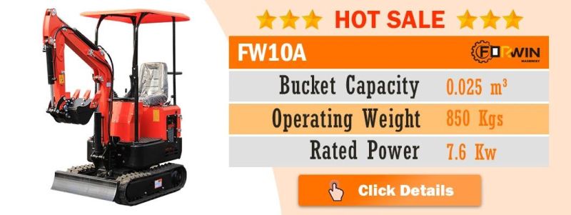 China High Standard 2.5 T Small Backhoe Digger Fw25b Mini Hydraulic Pump Rubber Crawler Track Excavators Cheap Price for Sale