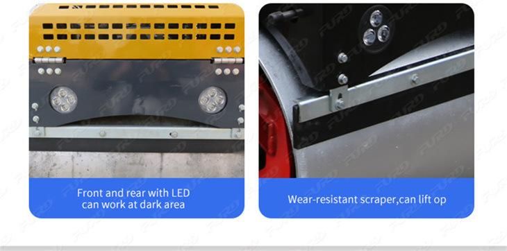 1 Ton Asphalt Roller Smooth Wheeled Drums Road Roller for Sale