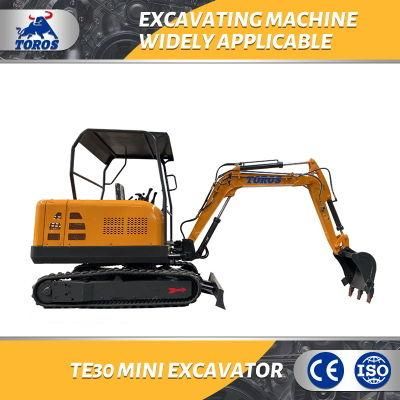 Excavators 2.7ton with Small Digger Bucket 0.1cbm