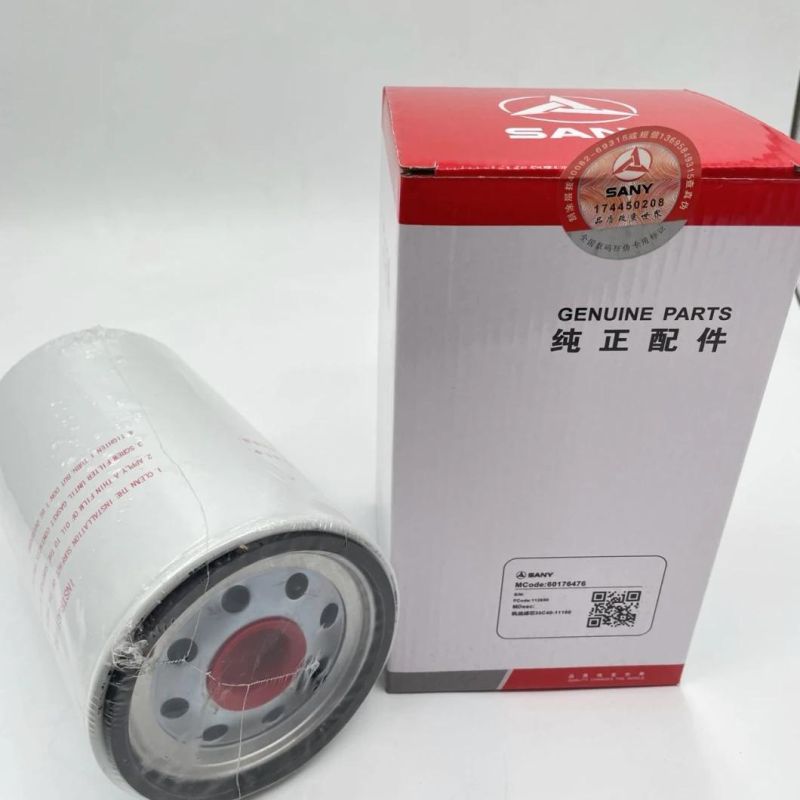Original Quality Oil Filter, Part # 60176476 Use for Sy245 Excavator