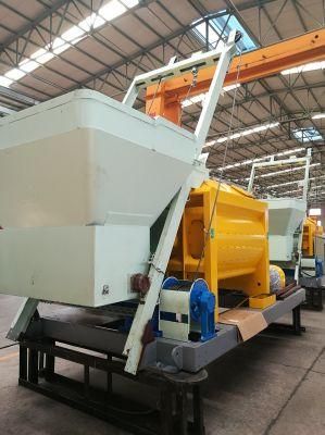 Top Quality Twin Shaft Concrete Mixer with Skip Hoist 750L