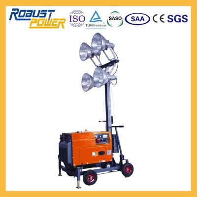 Emergency Generator Set 5kw Portable European Electric Tower Lights