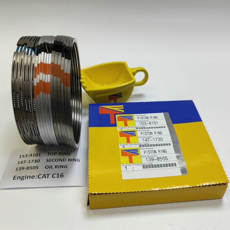 High Quality Diesel Engine Mechanical Parts Piston Ring 153-4101 147-1730 139-8505 for Excavator 385b Wheelloader 988g Engine C16 3456 Generator Set
