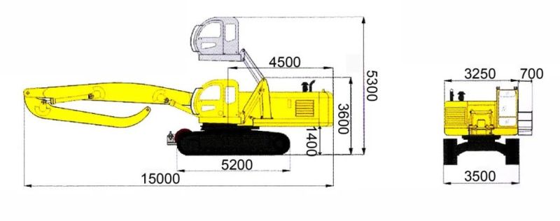 Diesel Powered Crawler Material Handler Excavator for Scrap Metal Handling