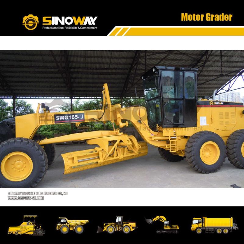 Sinoway 165HP Grader Motor 15ton Motor Grader in Stock