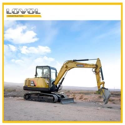 Lovol 6 Ton Small Crawler Excavators with Bucket Spare Parts