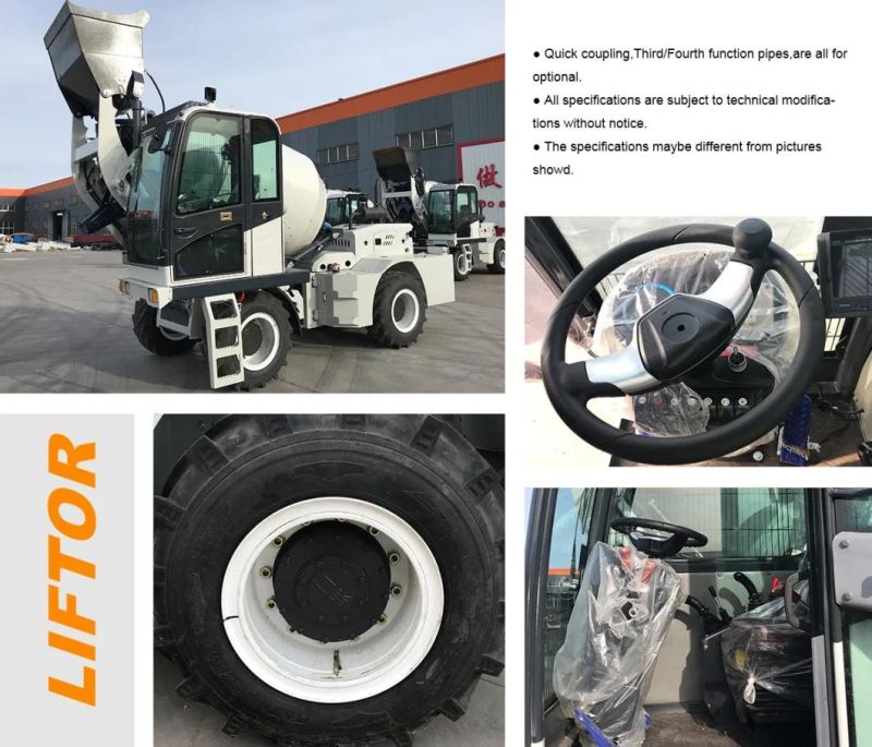 Profefessional Self Loading Portable Concrete and Mixer Self Load Cement Mixer Mini Truck Automatic Cement Mixer