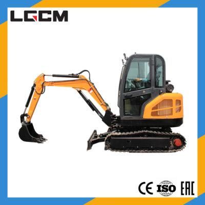 Lgcm 3.5ton Mini Excavator with Quick Hitch Digging Bucket and Canopy