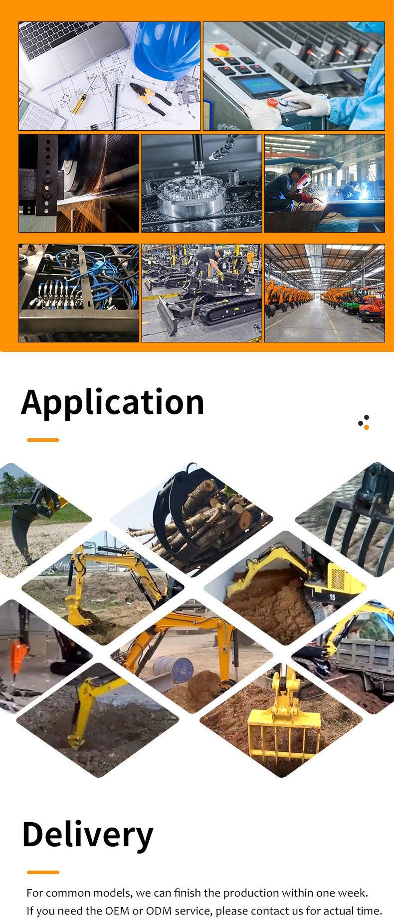 CE China Cheapest Price Mini Bagger 2 Ton 2.5t 3 Tonne Small Miniature Home Digger EPA Kubota Yanmar Engine Micro Compact Crawler Excavator for Sale