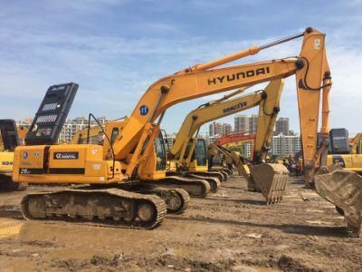 Used Hyundai 215 Crawler Excavator with Hydraulic Breaker Line and Hammer in Good Condition