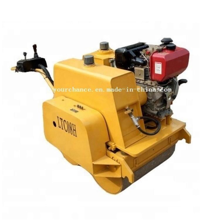 High Quality Ltc08h 800kg Asphalt Roller Walking Behind Full Hydraulic Double Drums Vibratory Mini Road Roller for Sale