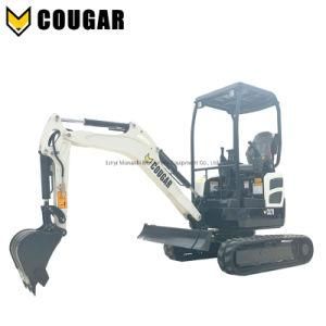 Hot Sales for Cougar Cg20 (Canopy) Hydraulic Backhoe Crawler Mini Excavator
