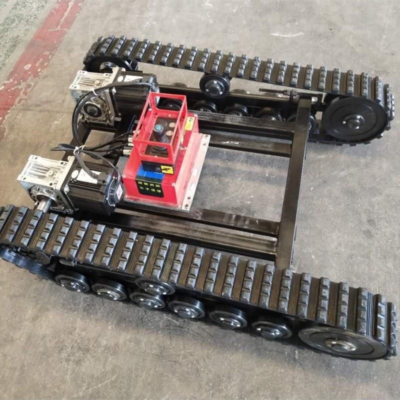 Small Chassis Rubber Track Undercarriage 600mm*600mm*257mm with 200kg Load