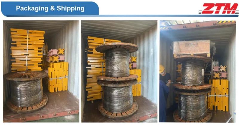 Compacted Strand Ungalvanized Steel Wire Rope for Tower Crane