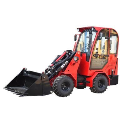 China 4 Wheel Drive 1ton Articulated Small Mini Wheel Loader Front End Loader for Farm and Garden