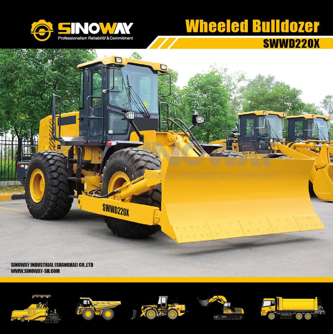 4X4 Hydraulic Wheeled Dozer Sinoway Wheel Dozer for Sale