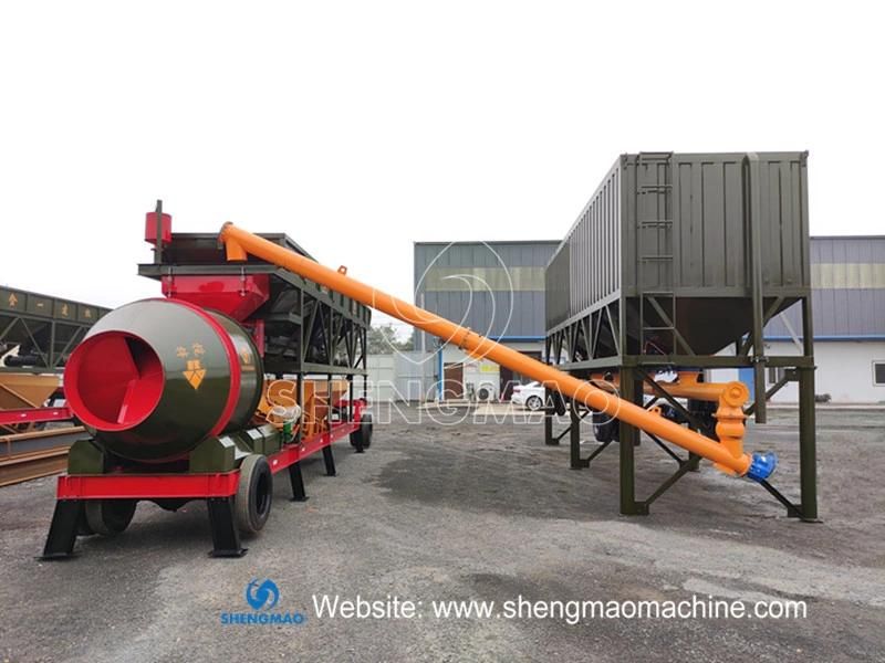 Low Cost 30m3/H Small No Foundation Mobile Concrete Batching Plant with Direct Factory Price