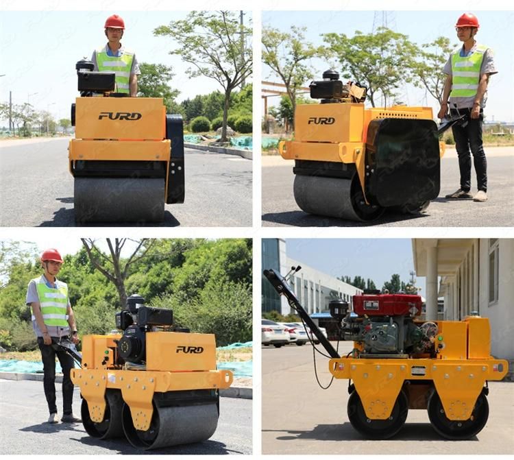 Small Smooth Double Drum Vibratory Road Roller Compactor