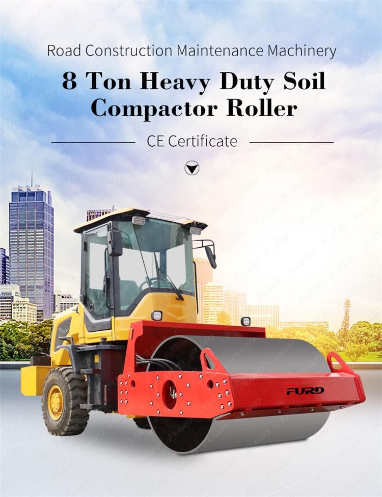 Vibratory Mini Road Roller Compactor Double Drum Asphalt Road Roller Price Fyl-D208