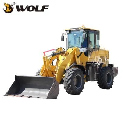 China Good Quality Wolf 2.5t Wl926 Wheel Loader with Bucket/Auger/Fork/Hammer