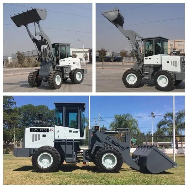 1.5 Ton Wheel Loader with Standard Bucket Pallet Fork