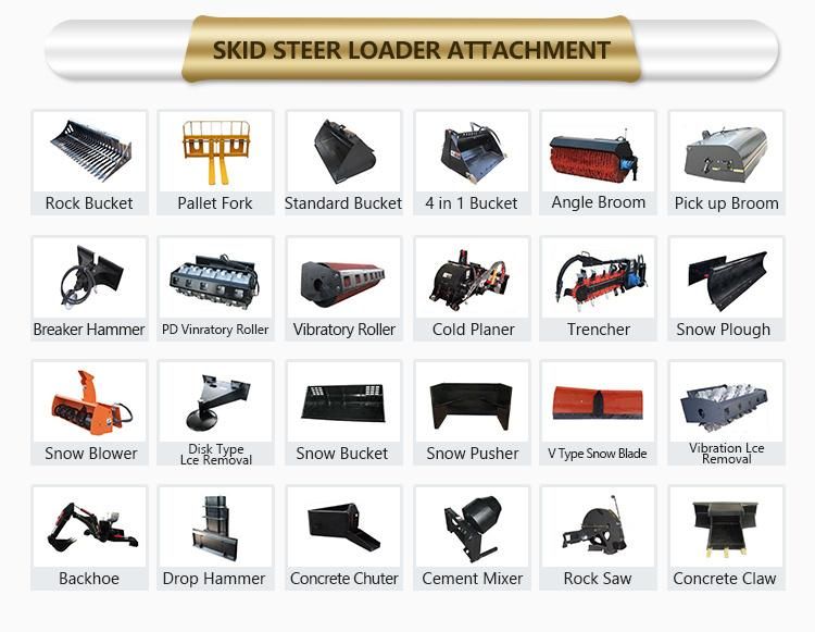 Ltmg 500kg 700kg Mini Skid Steer Loader with Various Attachment