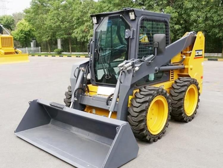 New Mini Tractor Loader 0.8 Ton 265f Skid Steer Loader with 0.5m3 Grapple Bucket