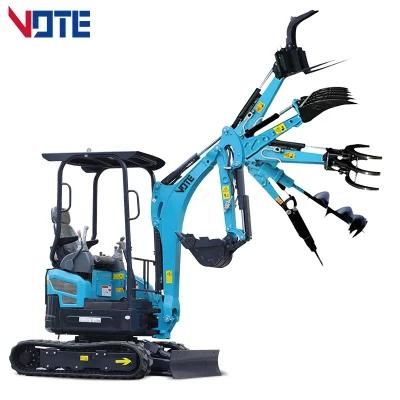 CE EPA Wholesale Compact New Mini Hydraulic Digger Excavator 1 Ton 2ton Prices with Attachments for Sale Fast Delivery